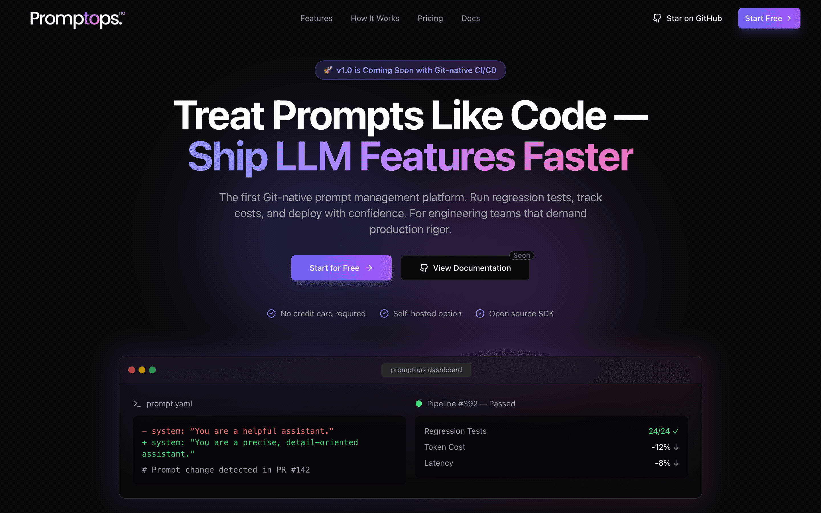 PromptOps product interface